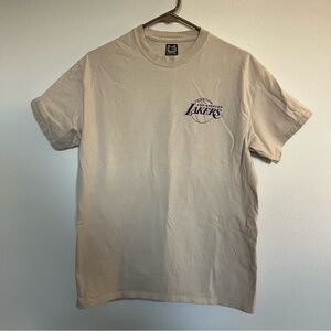 Los Angeles Lakers Ultra Game Tan and Purple Graphic Tee Shirt Women’s Medium